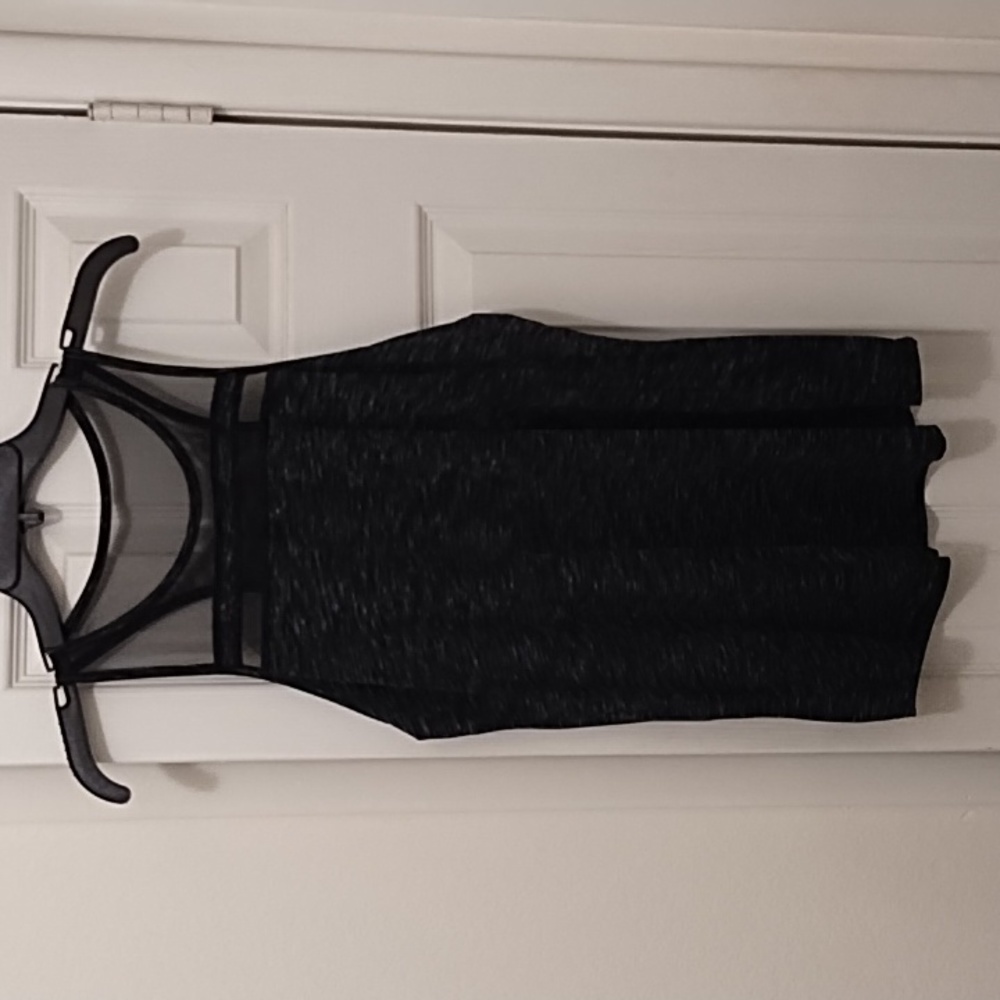 Daisy Fuentes Fit blue/black exercise top